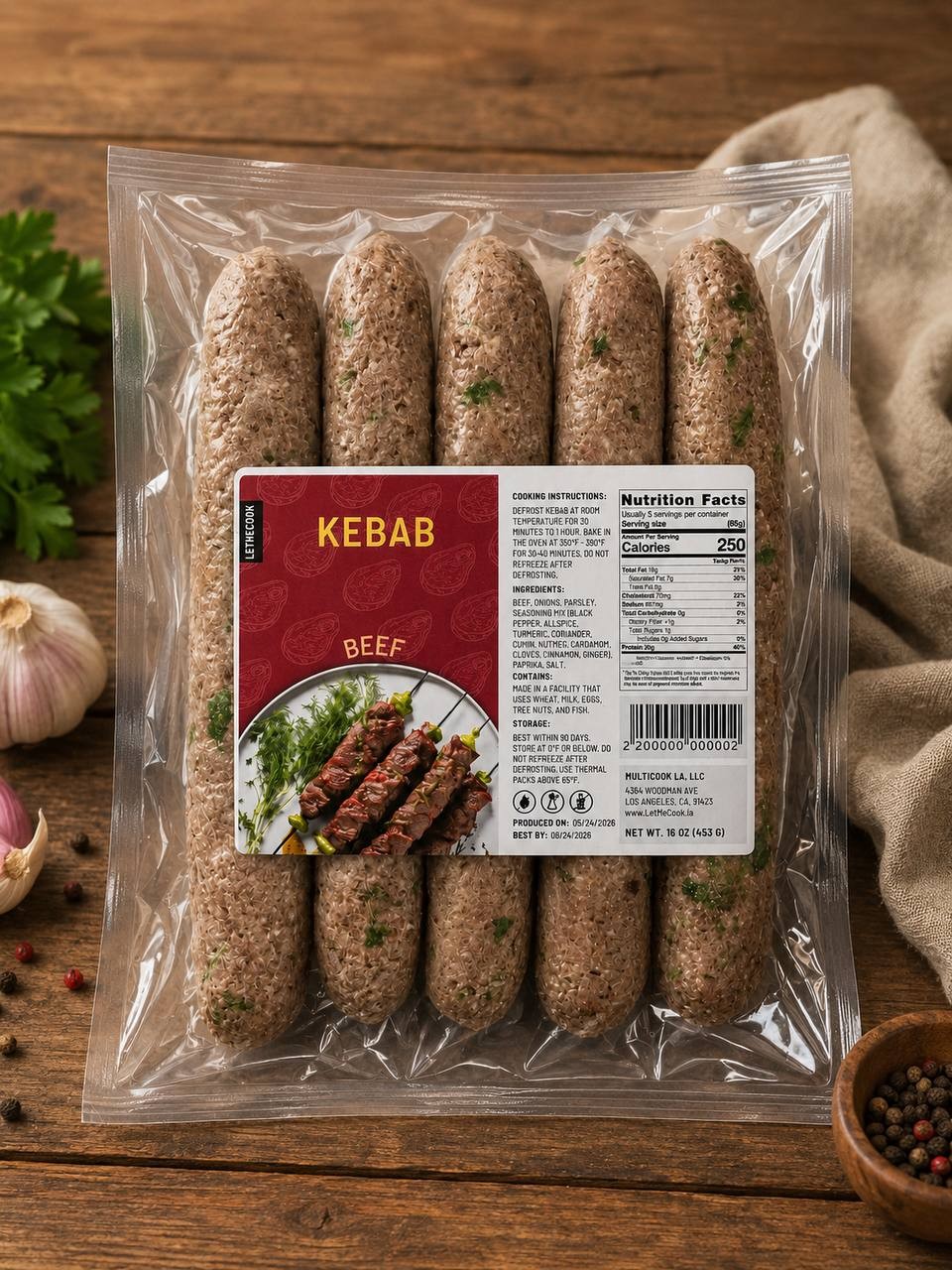 Frozen Beef Kebab