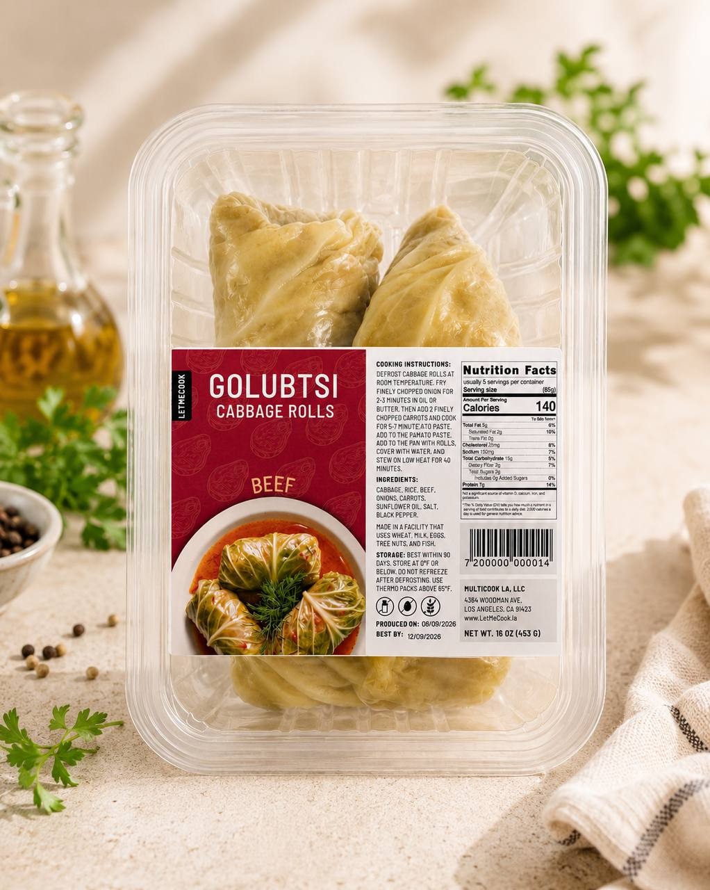 Frozen Golubtsi Beef