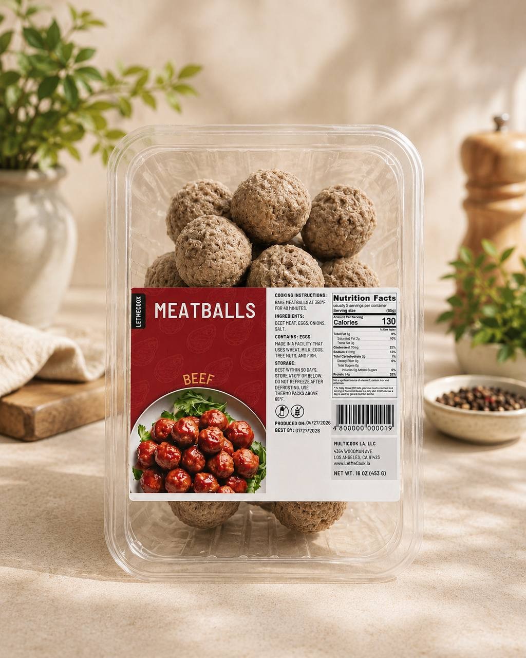 Frozen Meatballs Beef