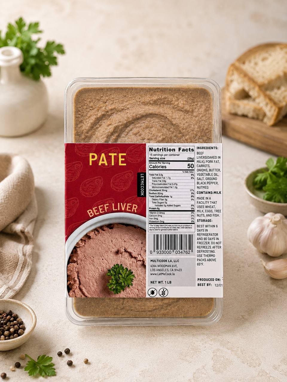 Frozen Pate Beef Liver