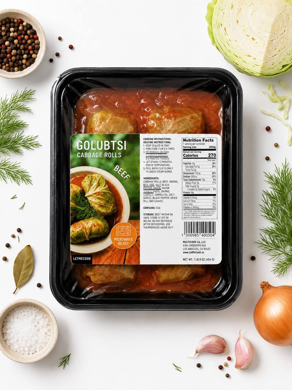 Frozen Beef Golubtsi with Sauce (Ready to Heat)