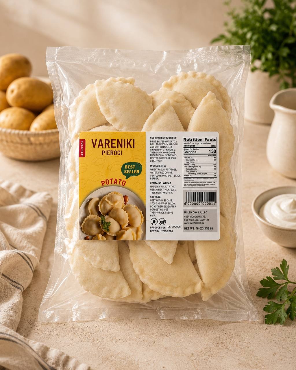 Frozen Vareniki (Pierogi) Potato